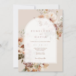 Convite para Casamento outono de Arch | Florais de