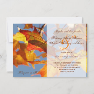Convite para Casamento outono de Autumn Orange