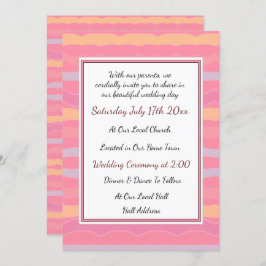 Convite para Casamento Pastel Stripes