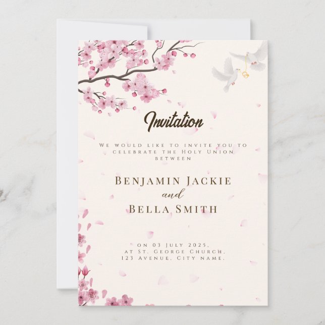 Convite para Casamento Personalizado Cristão (Frente)