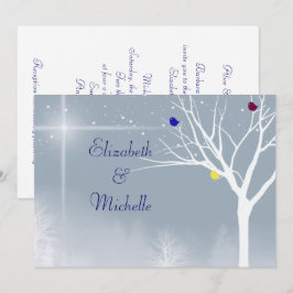 Convite para Casamento Personalizado de Gay Azul d