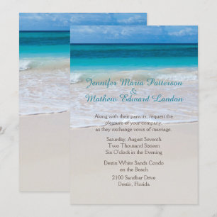 Convite para Casamento Personalizado de Praia Bran
