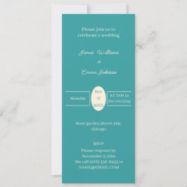 Convite para casamento personalizado de Teal Simpl