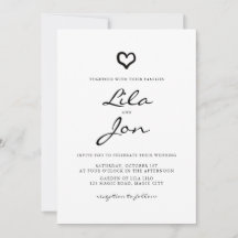 Convite para Casamento Personalizado do Coração