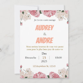 Convite para Casamento Personalizado Elegante
