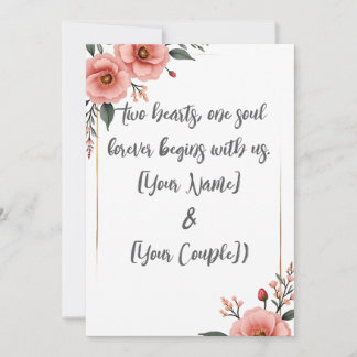 Convite para Casamento Personalizado Elegante | Mí