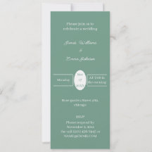 Convite para casamento personalizado verde simples
