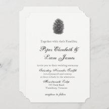 Convite para Casamento Pine cone