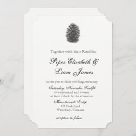Convite para Casamento Pine cone