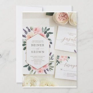 Convite Para Casamento Por Aquarela Botânica Moder