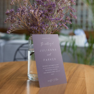 Convite para Casamento por Caligrafia MOD Roxo de
