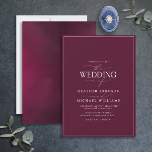 Convite para Casamento por Caligrafia Moderna Burg