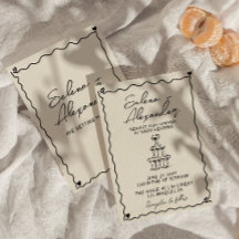 Convite para casamento por escrito por mão branca