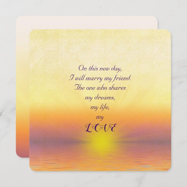 Convite para casamento por solteiros (Frente/Verso)