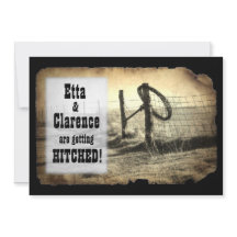 Convite para Casamento Poste de Hitching