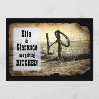 Convite para Casamento Poste de Hitching