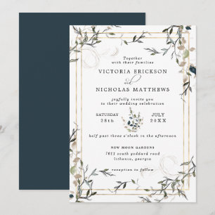 Convite para Casamento Primavera de Greenery Moder
