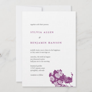 Convite para casamento quic do jardim de cinza rox