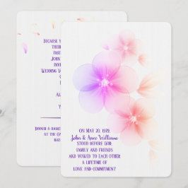 Convite para Casamento Rainbow Cherry Blossom