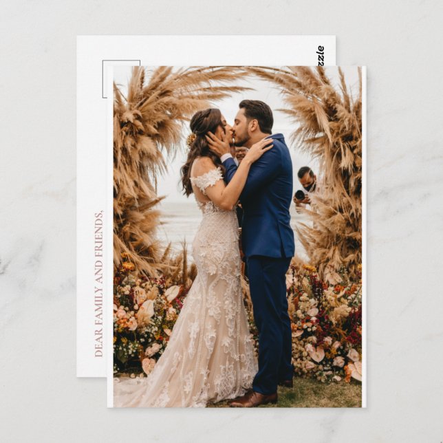 Convite para Casamento Real (Frente/Verso)