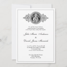 Convite para Casamento Religioso Clássico Elegante