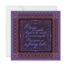 Convite para Casamento Românico Roxo Escuro