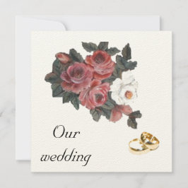 convite para casamento rosa