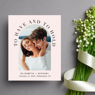 Convite para Casamento Rosa de Arca Moderna de Orç