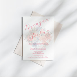 Convite para Casamento Rosa-Rosa Dusty