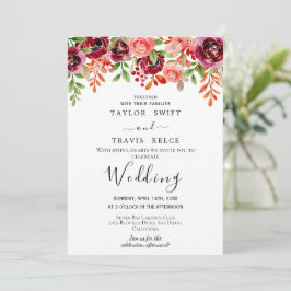 Convite para Casamento Rosa Rosa Rosa Rosa Moderna