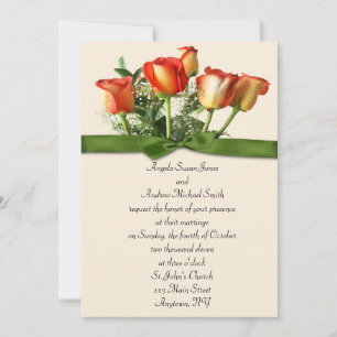 Convite para Casamento Rose Bouquet