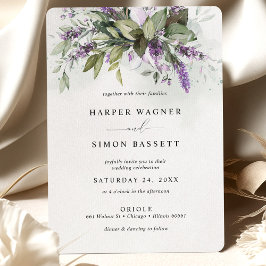 Convite para Casamento Roxo Moderno da lavanda Gre