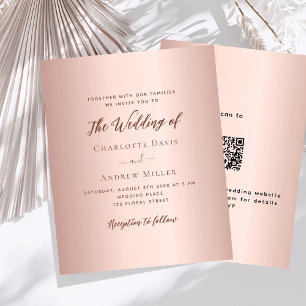 convite para casamento RSVP de código QR simples r