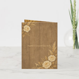 Convite para casamento russo com Rosas de bege flo