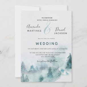 Convite Para Casamento Russo Da Floresta Da Montan