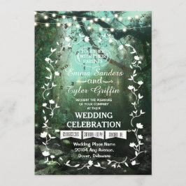 Convite para Casamento Russo das Luzes Florestais