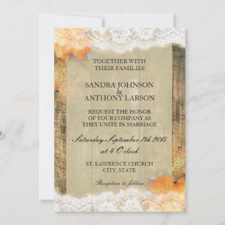 Convite para Casamento Russo de Autumn Lace