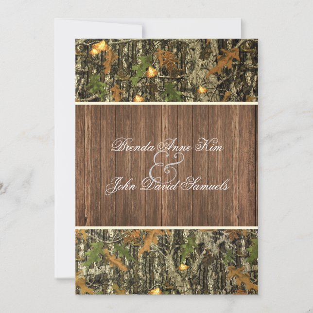Convite para Casamento Russo de Camo (Frente)