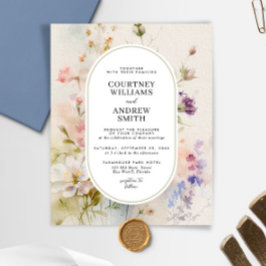 Convite para Casamento Russo de Flores Selvagens