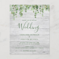 Convite para Casamento Russo do Orçamento Greenery