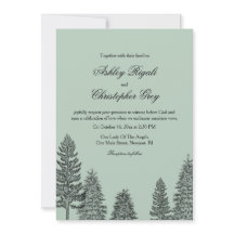 Convite para Casamento Russo - Pine Tree