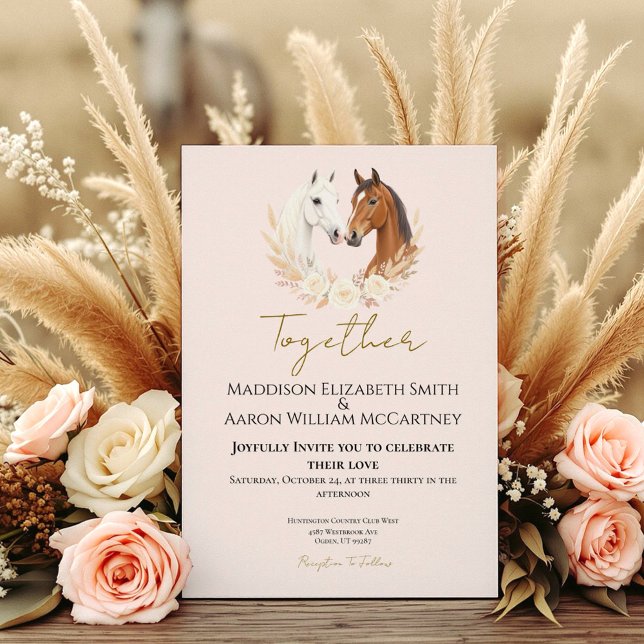 Convite para Casamento Rustic Boho Country (Set the tone for your rustic boho country wedding with this elegant invitation suite.)