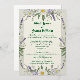 Convite para Casamento Rustic Cottagecore