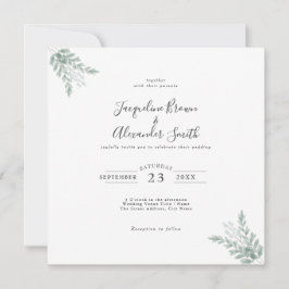 Convite para Casamento Rustic Eucalyptus Calliogra
