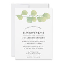 Convite para Casamento Rustic Watercolor