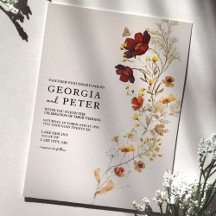 Convite para Casamento Rustic Wildflower