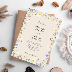 Convite para Casamento Rustic Wildflower