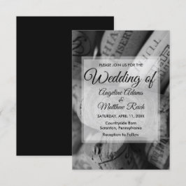 Convite para Casamento Rustic Wine Cork