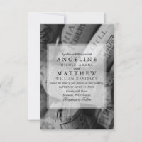 Convite para Casamento Rustic Wine Cork