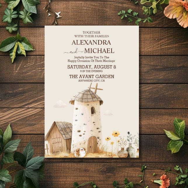 Convite para Casamento Rústico de Fazenda Rancho (Criador carregado)